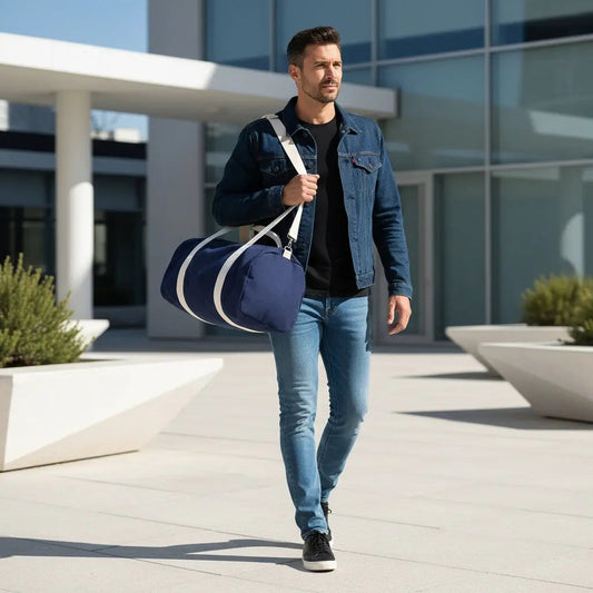 Cylindrical Men's Gym Holdall - Stradon