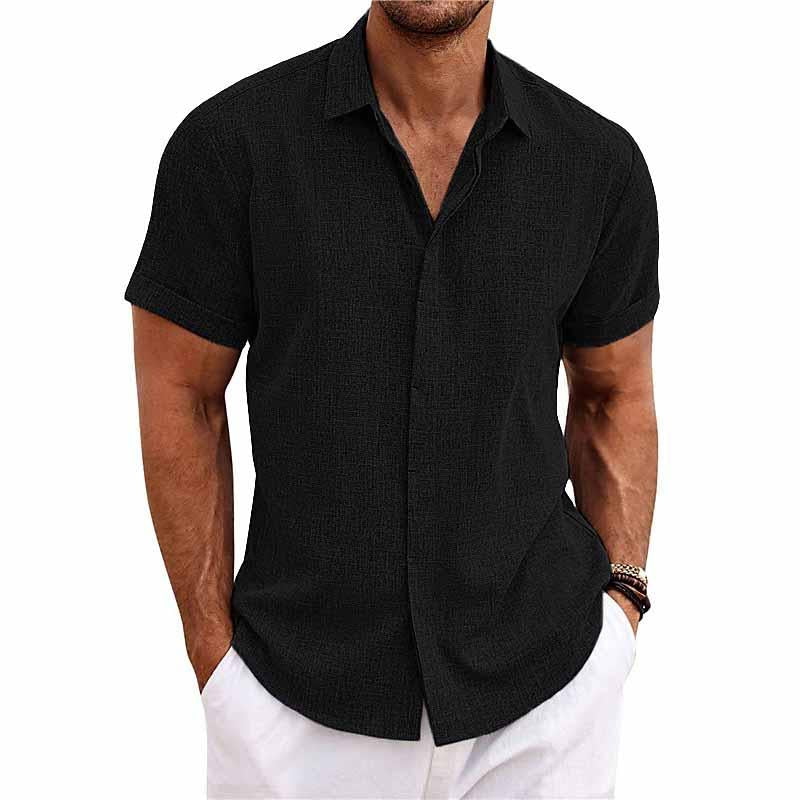 Men's linen shirt with a retro look – Vintaro