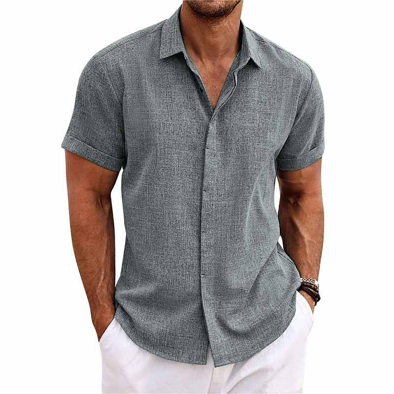 Men's linen shirt with a retro look – Vintaro