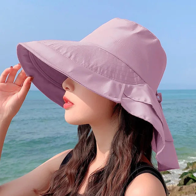 Ladies' sun hat with wide brim and UV protection – Celeste