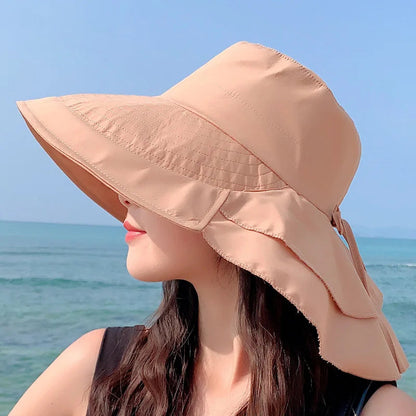 Ladies' sun hat with wide brim and UV protection – Celeste