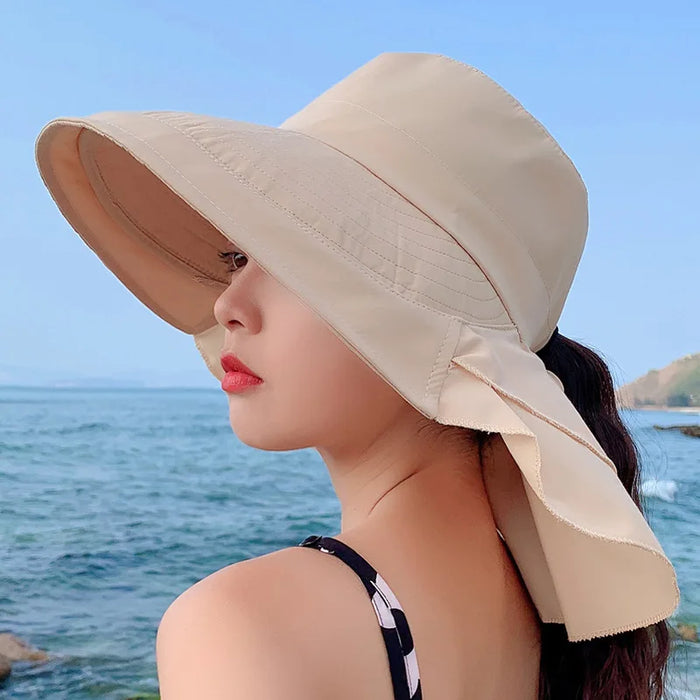 Ladies' sun hat with wide brim and UV protection – Celeste