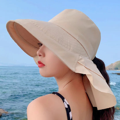 Ladies' sun hat with wide brim and UV protection – Celeste
