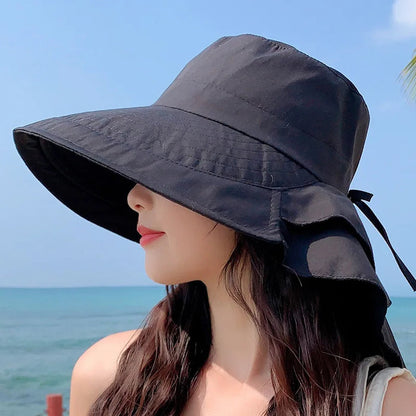Ladies' sun hat with wide brim and UV protection – Celeste
