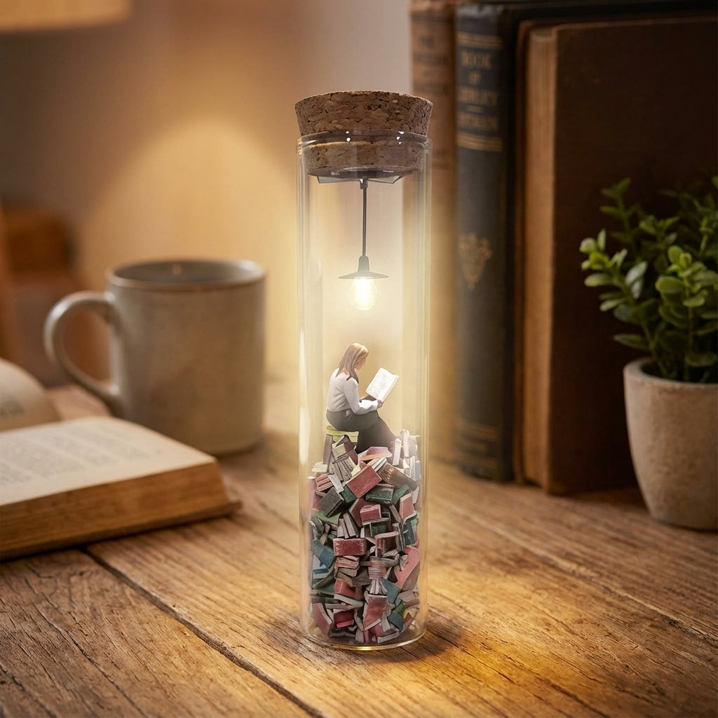 Decorative Bookshelf Mood Lamp -  Finecraft
