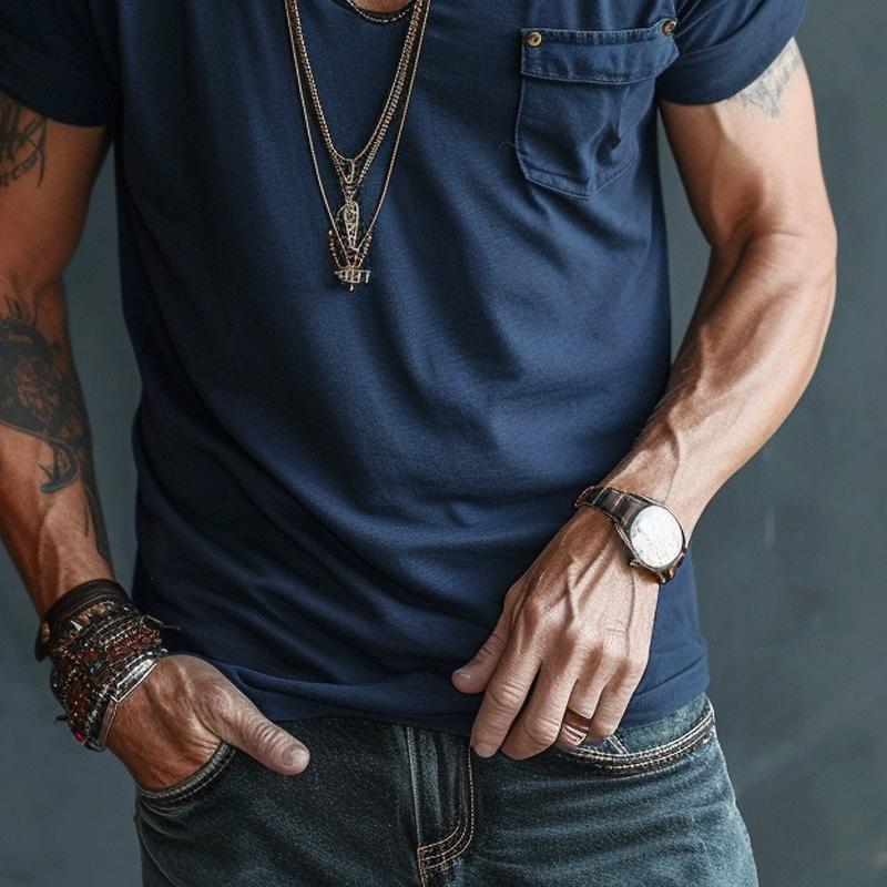 Deep V-Neck Short Sleeve Tee - Ross