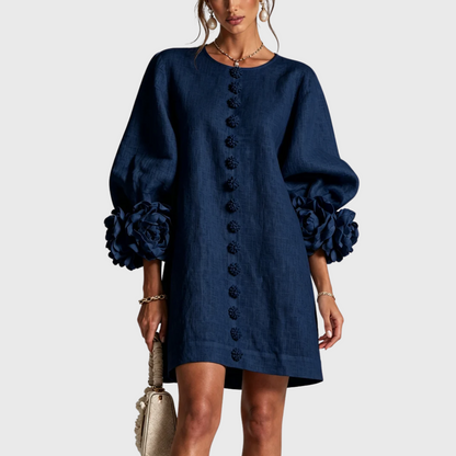 Elegant Mini Dress with Puff Sleeves 3