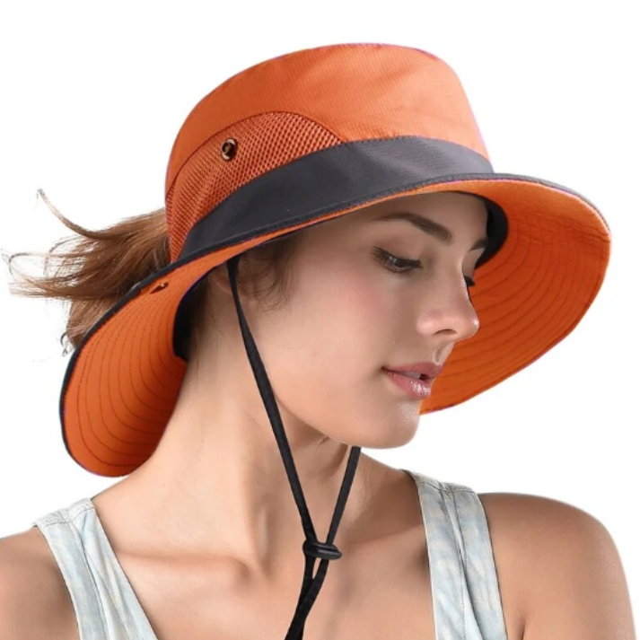 Stylish women's UV protection sun hat with a wide brim – Livia
