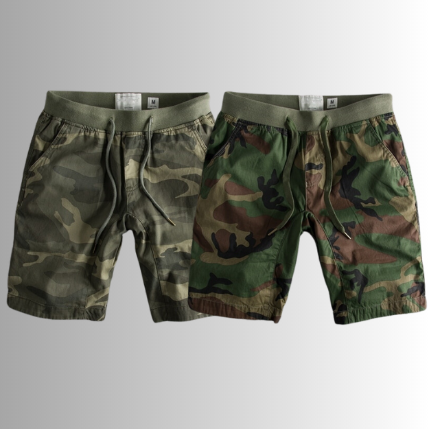 Shorts with Camouflage Print - Ranger