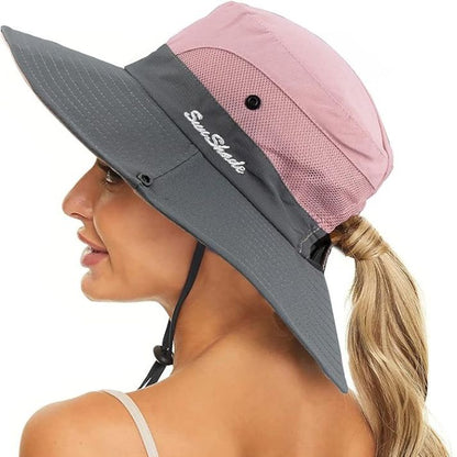 Stylish women's UV protection sun hat with a wide brim – Livia