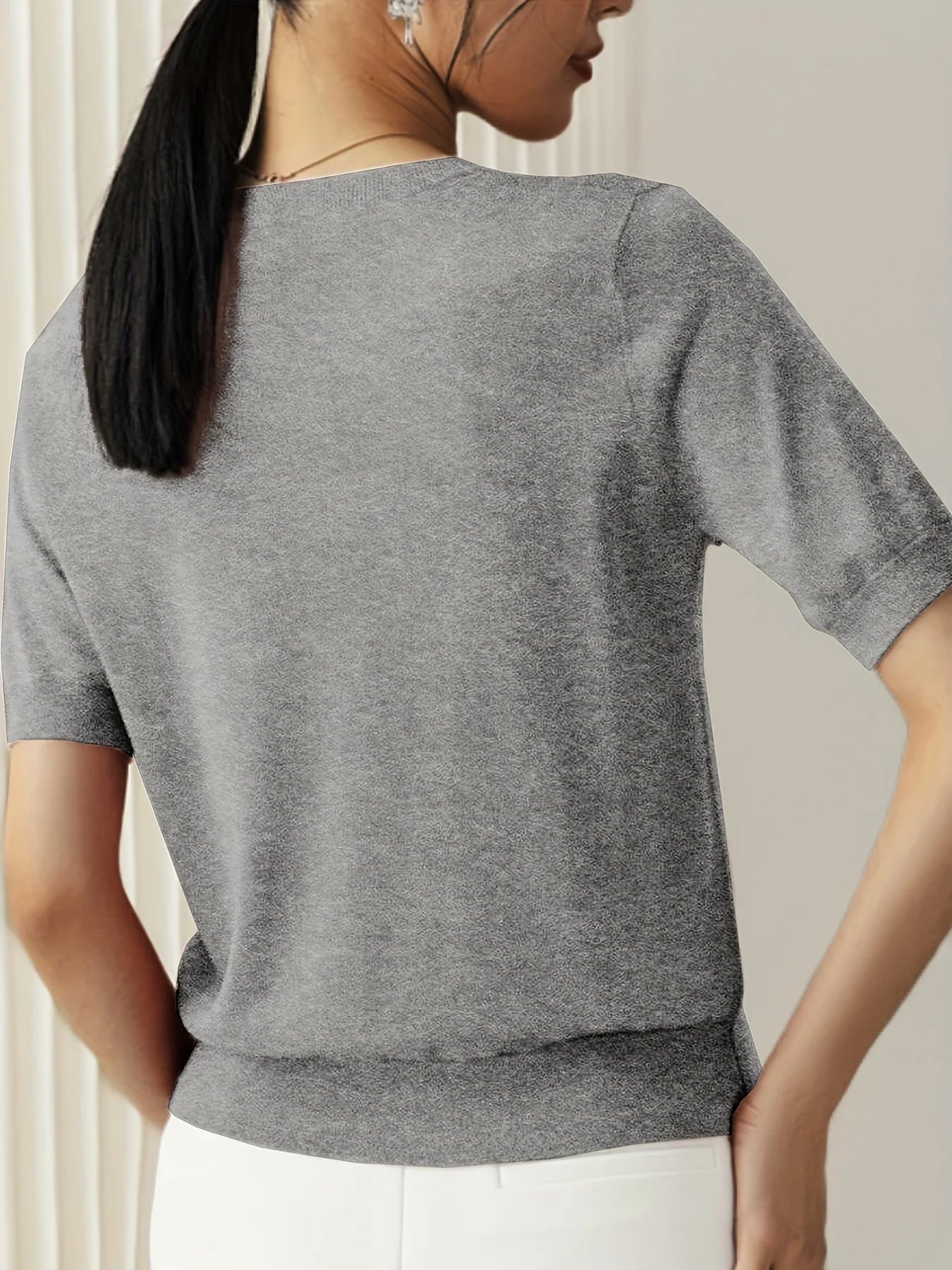 Spring Sweater with Short Sleeves – Mira