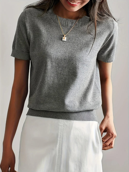 Ladies Short Sleeve Spring Sweater – Mila