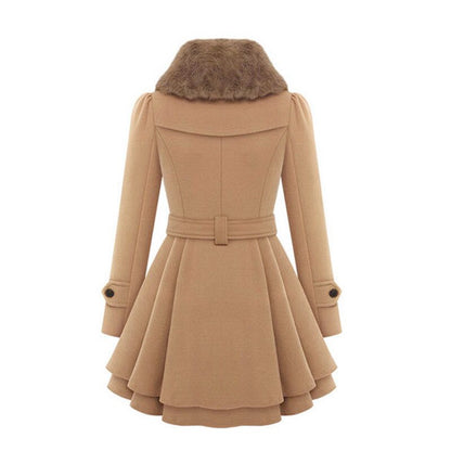 Double-Breasted Belted Winter Coat - Kristie