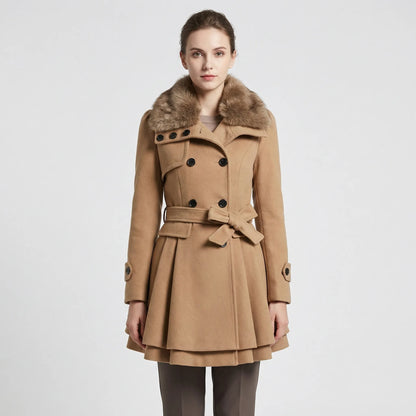 Double-Breasted Belted Winter Coat - Kristie