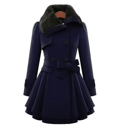 Double-Breasted Belted Winter Coat - Kristie