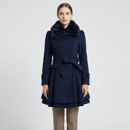 Double-Breasted Belted Winter Coat - Kristie