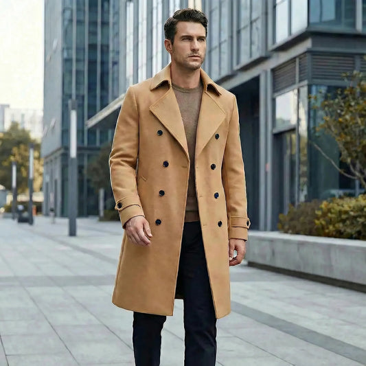 Double-Breasted Long Coat - Henrick