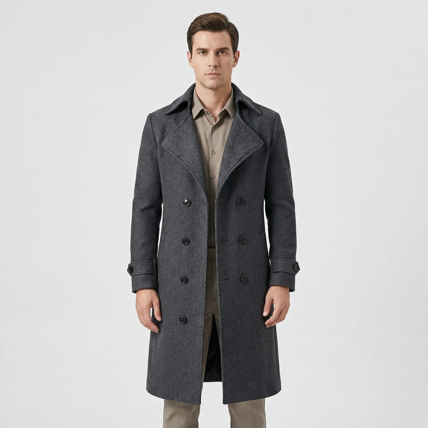 Double-Breasted Long Coat - Henrick