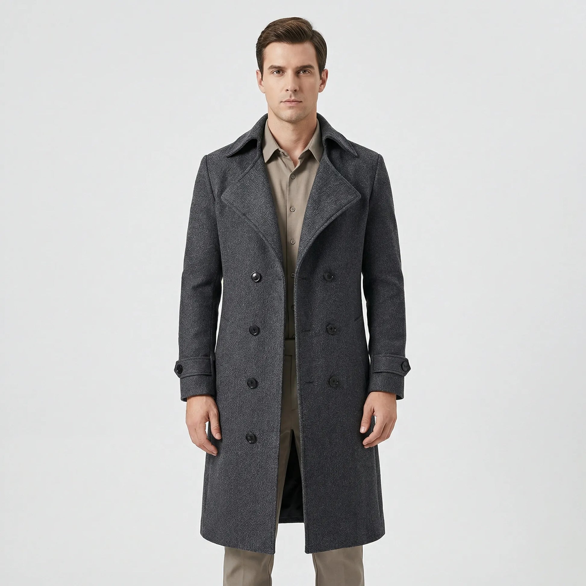 Double-Breasted Long Coat - Henrick