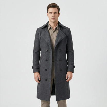 Double-Breasted Long Coat - Henrick