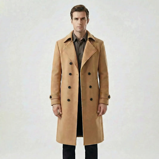 Double-Breasted Long Coat - Henrick