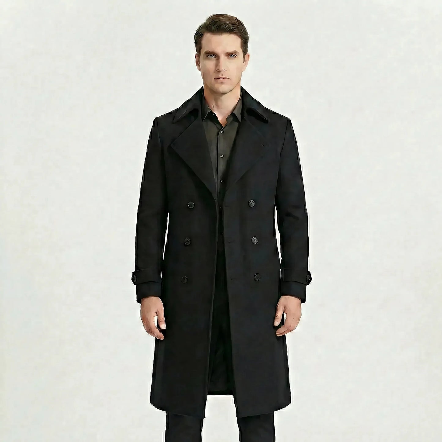 Double-Breasted Long Coat - Henrick