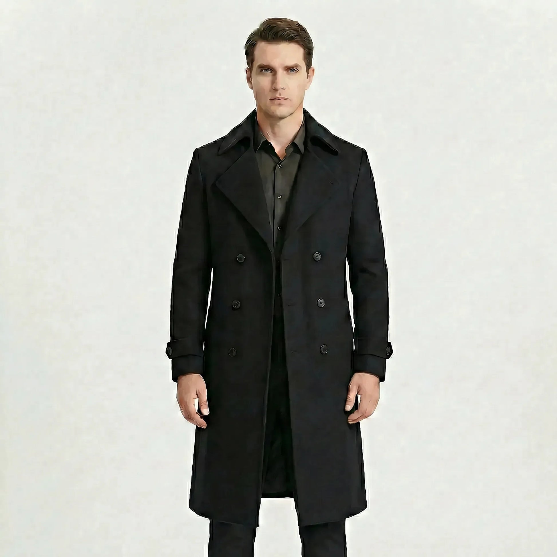 Double-Breasted Long Coat - Henrick