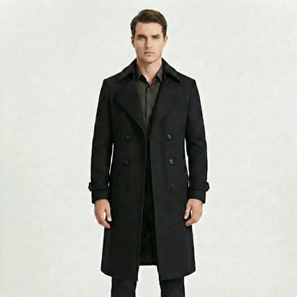 Double-Breasted Long Coat - Henrick