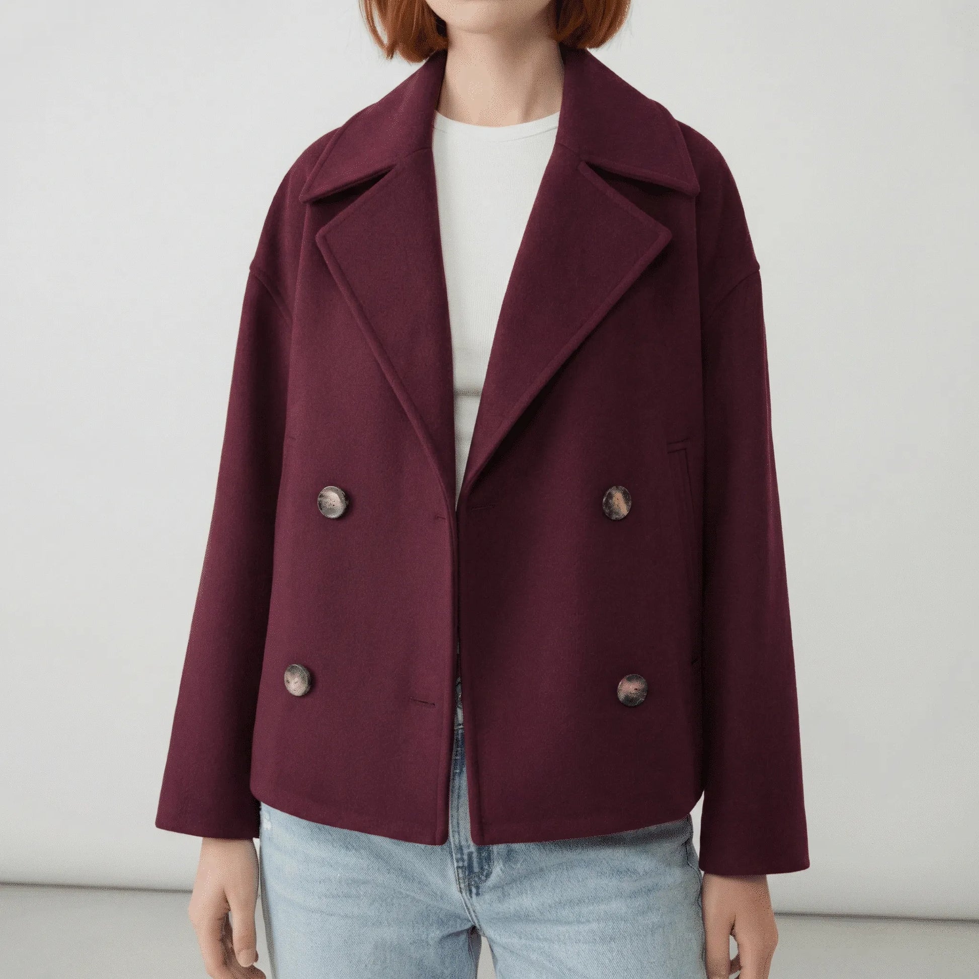Double Breasted Cropped Blazer - Dorothea