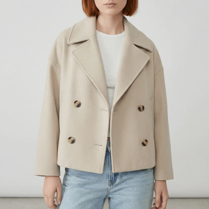 Double Breasted Cropped Blazer - Dorothea
