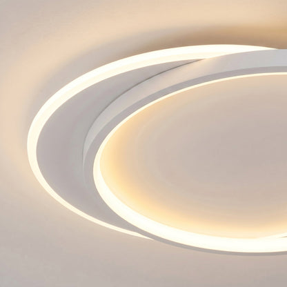Close-up of the overlapping white rings, showing the soft glowing edges and slim profile 2