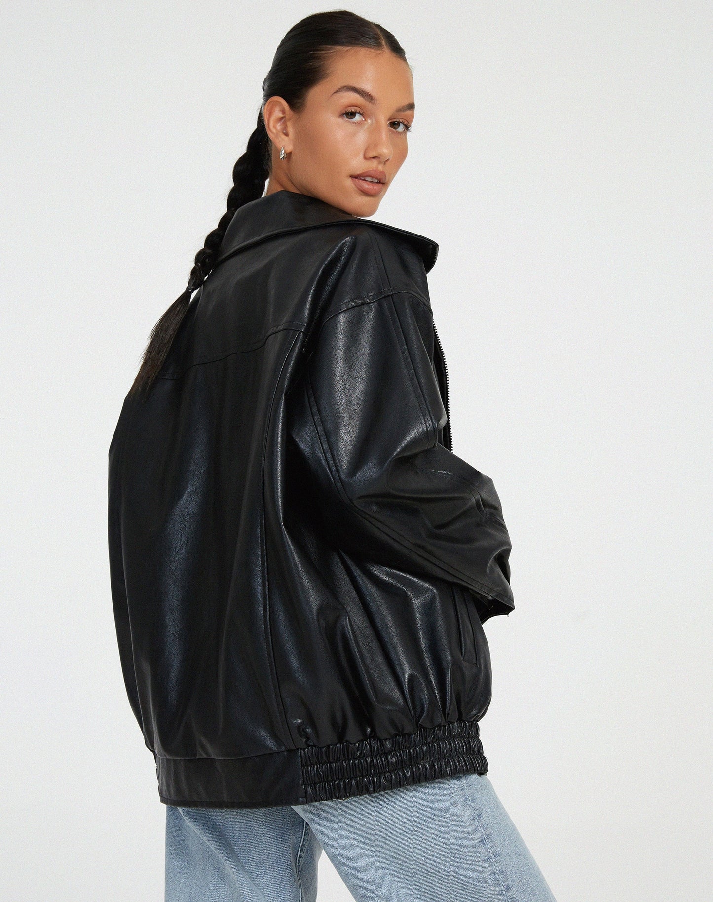 Oversized Loose Leather Women's Jacket – Yara