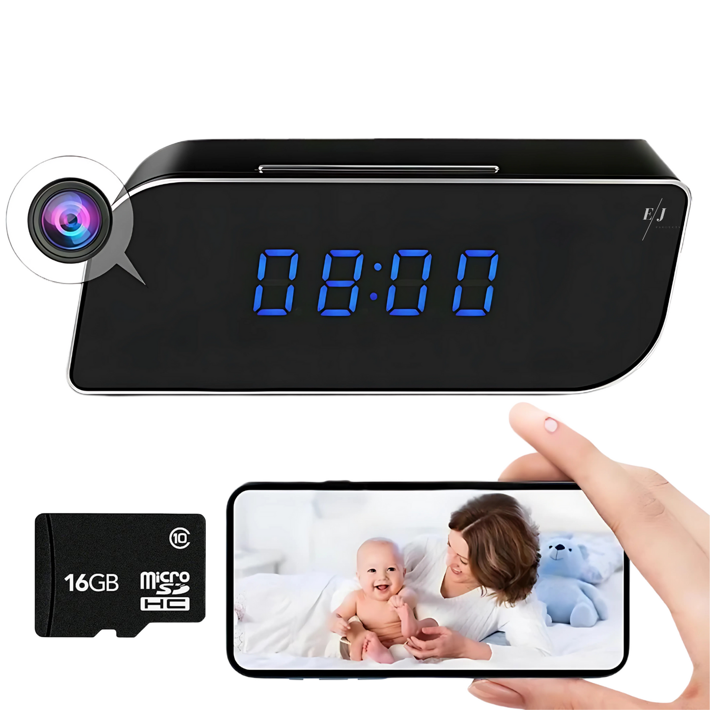 Digital Alarm Clock with Hidden Surveillance Camera – StealthClock Cam