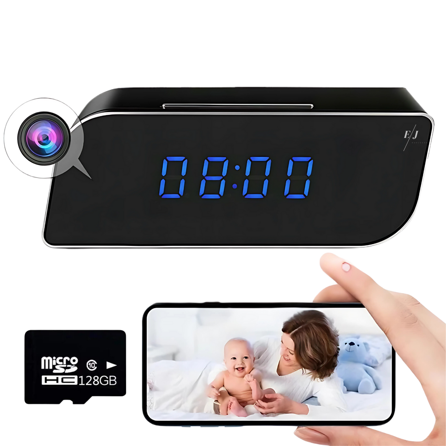 Digital Alarm Clock with Hidden Surveillance Camera – StealthClock Cam