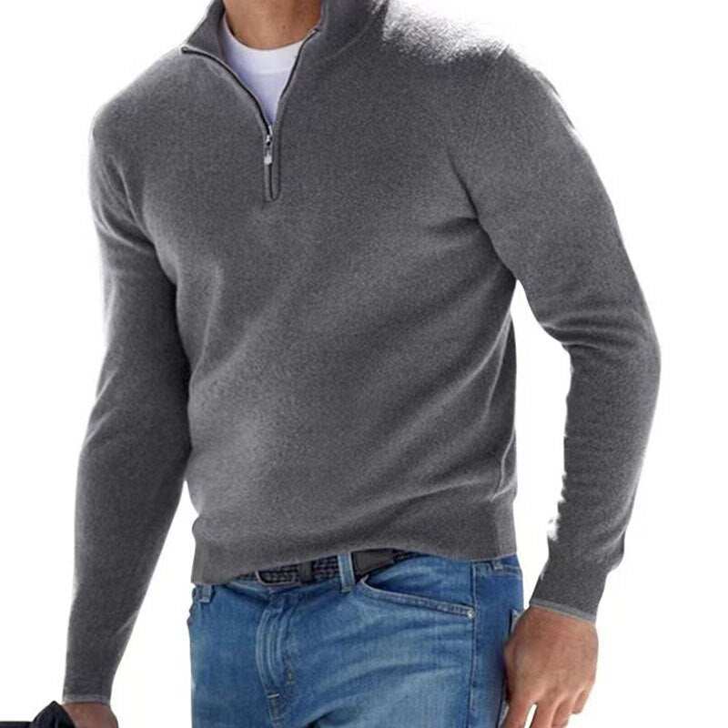 Luxury Men's Zip Sweater - Mason