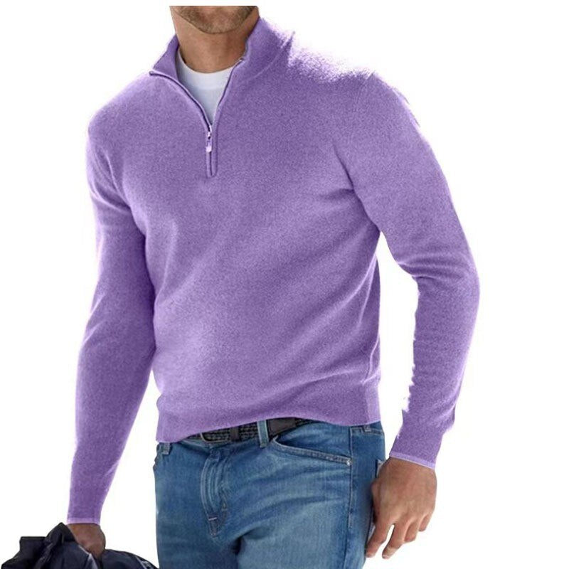 Luxury Men's Zip Sweater - Mason