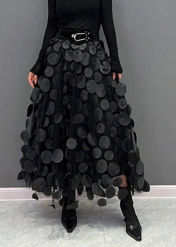 Autumnal skirt with polka dots and a flowing cut – Fleur