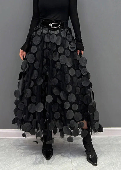 Autumnal skirt with polka dots and a flowing cut – Fleur