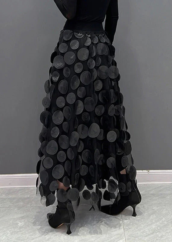 Autumnal skirt with polka dots and a flowing cut – Fleur