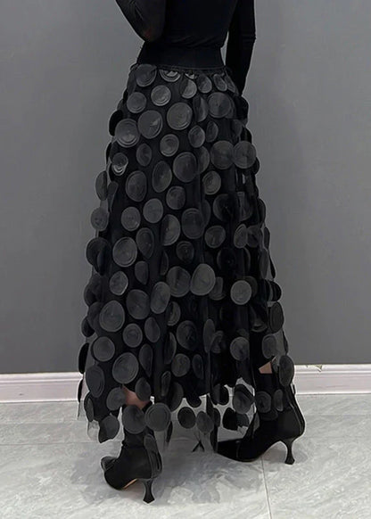 Autumnal skirt with polka dots and a flowing cut – Fleur