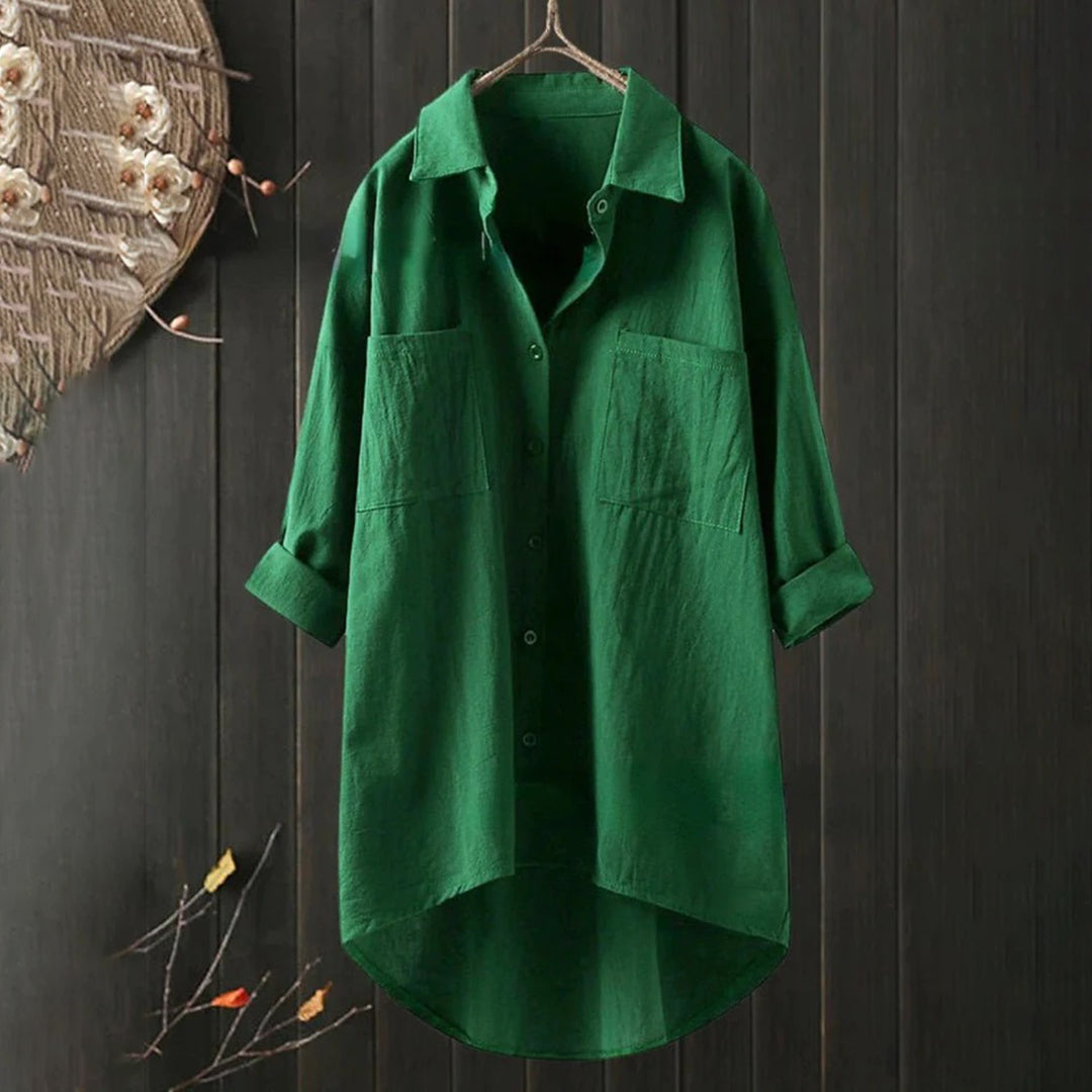 Elegant Women's Button-Through Blouse - Roxanne