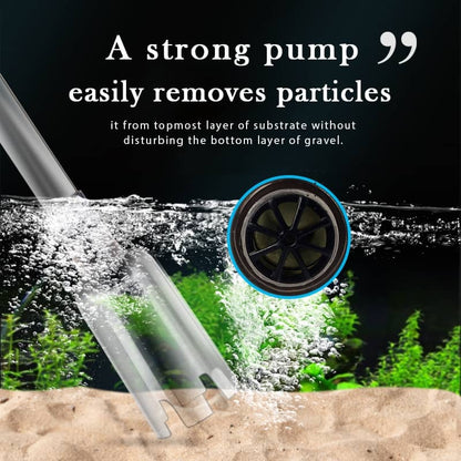 Electric Aquarium Gravel Cleaner - Battery Suction Pump for Water Changes 8