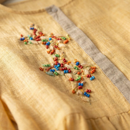 Embroidered Ethnic Style Dress - Thalea