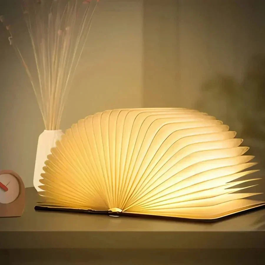 Folding Book Lamp with Warm LED Lighting - StoryGlow