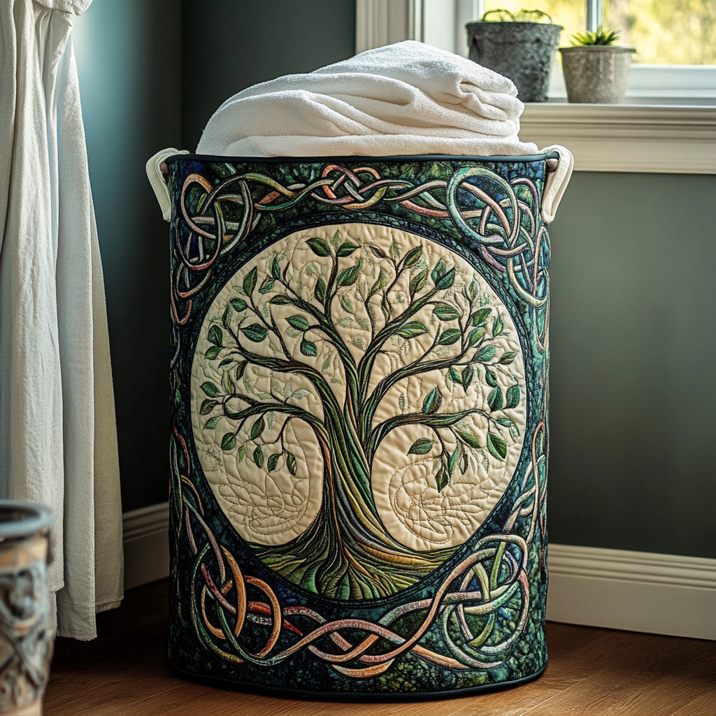 Eternal Roots Quilted Laundry Hamper 1