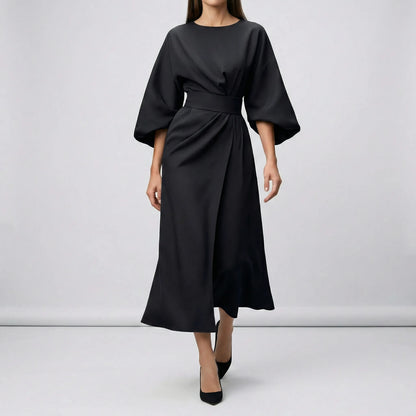 Evening Dress With Waist Belt - Angela