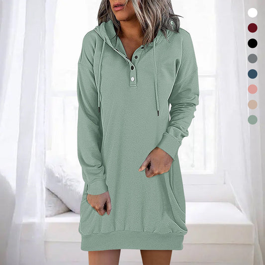 Minimalistic Long Women's Hoodie – Valeria