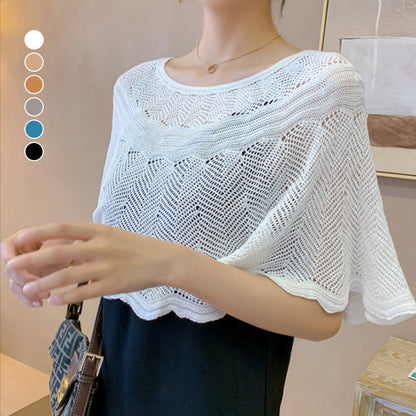 Ladies' Ice Silk Scarf with Knit & UV Protection - Amira