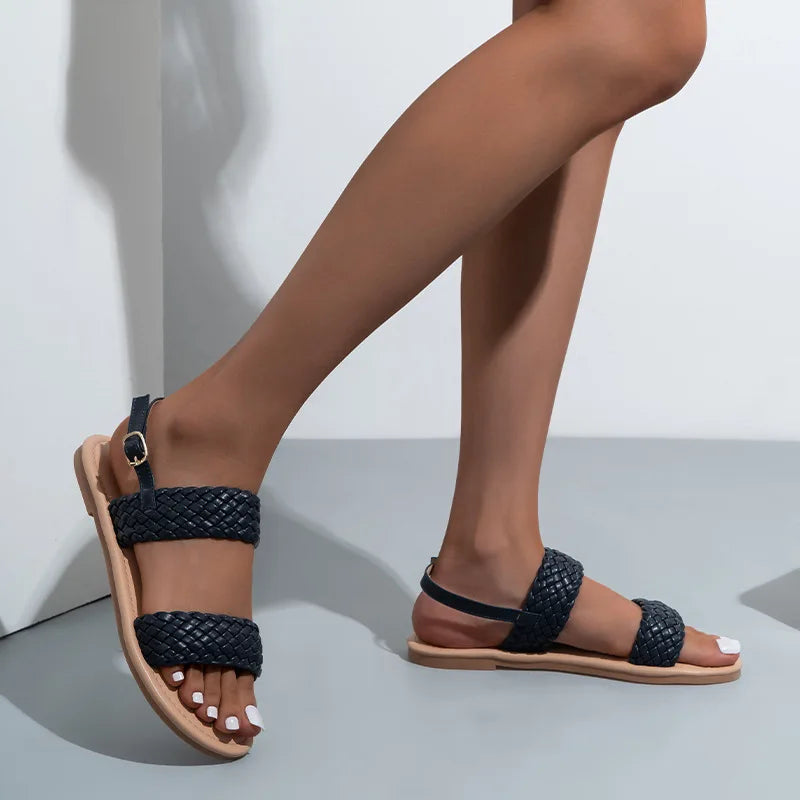 Flat summer shoes with a non-slip sole – Elina