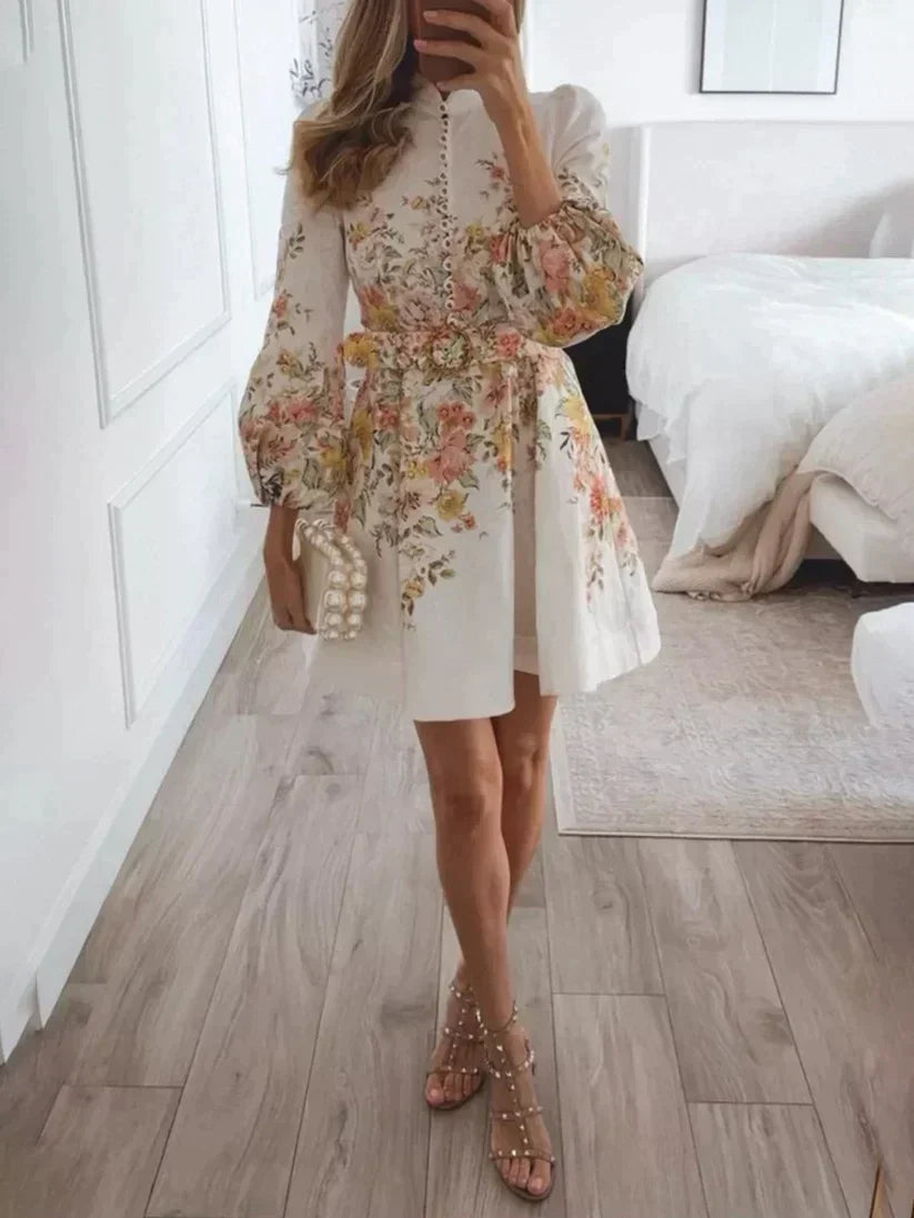 Feminine Party Dress With A Light Base Colour - Joann